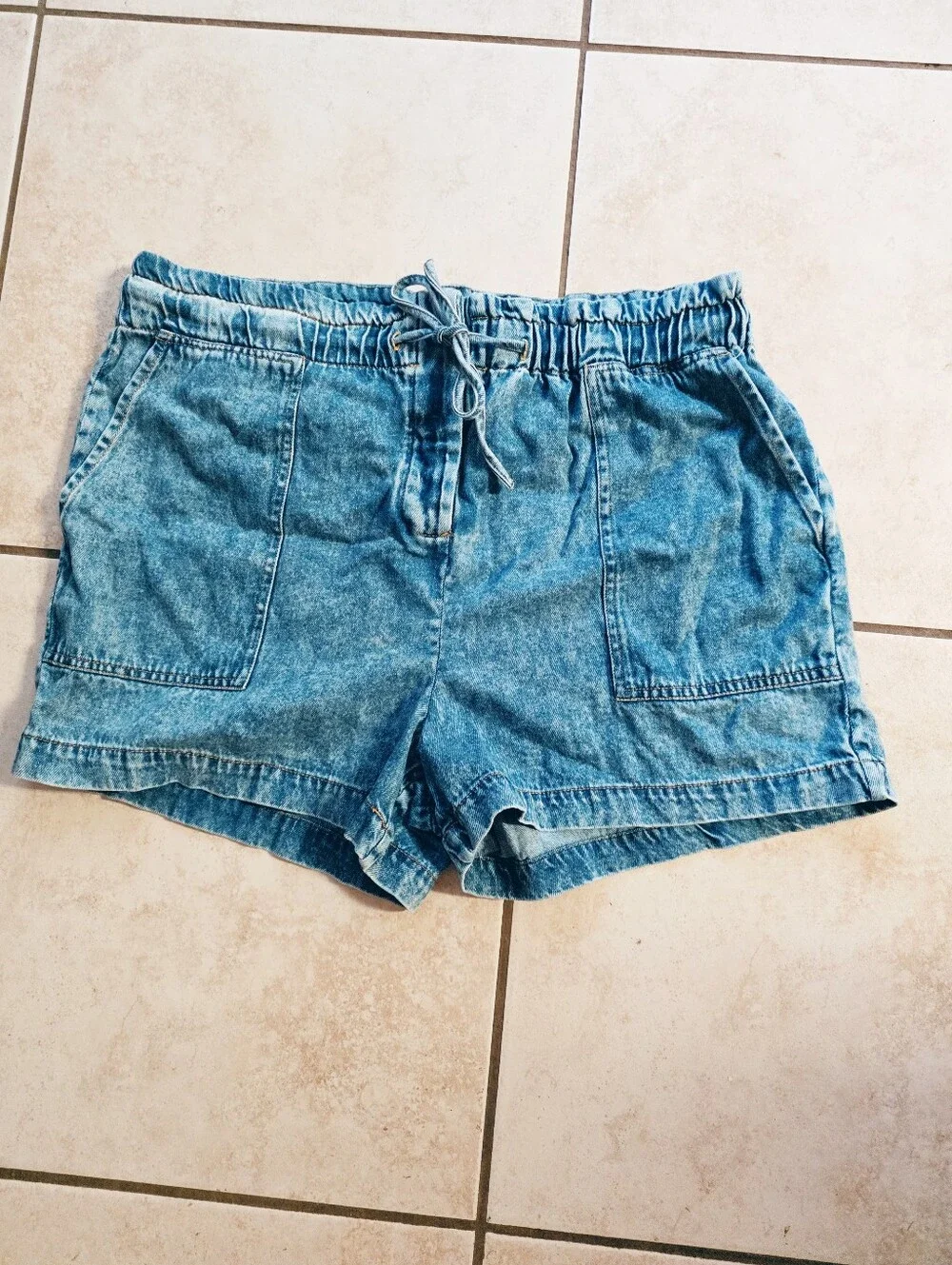Anthropologie CURRENT ELLIOTT Denim Pull On Shorts - Picture 3 of 7